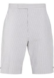 Thom Browne Gestreifte Leinenshorts - Grau