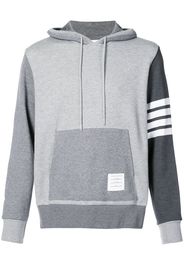 Thom Browne Kapuzenpullover mit Logo-Streifen - Grau