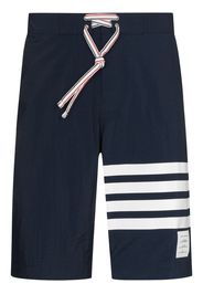 Thom Browne Badeshorts mit Logo-Streifen - Blau