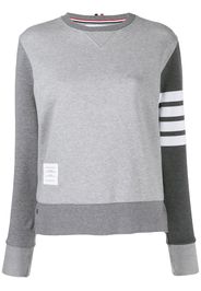 Thom Browne Sweatshirt mit Logo-Streifen - Grau