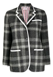 Thom Browne Einreihiger Blazer mit Karomuster - Grau