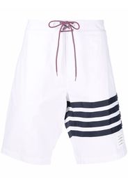 Thom Browne Badeshorts mit Streifen - Weiß