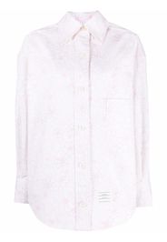 Thom Browne Hemd mit Blumenstickerei - Rosa