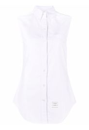 Thom Browne sleeveless pointed collar shirt - Weiß