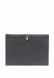 Thom Browne RWB-stripe clutch bag - Grau