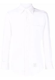 Thom Browne Klassisches Pikee-Hemd - Weiß