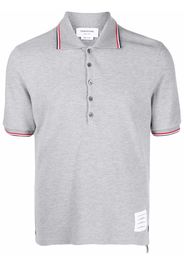 Thom Browne tri-colour stripe polo shirt - Grau