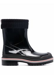 Thom Browne Regenstiefel in Hochglanz-Optik - Schwarz