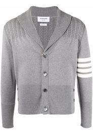 Thom Browne 4-Bar stripe knit cardigan - Grau