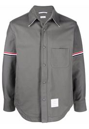 Thom Browne tri-colour stripe shirt jacket - Grau