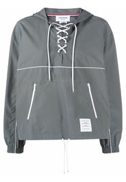 Thom Browne Kapuzenjacke mit Schnürung - Grau