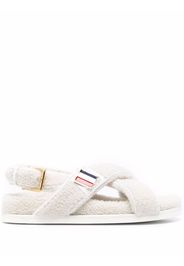 Thom Browne Sandalen mit Shearling - Weiß