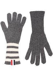 Thom Browne THOM BROWNE RIB CASHMERE GLOVES GREY - Grau