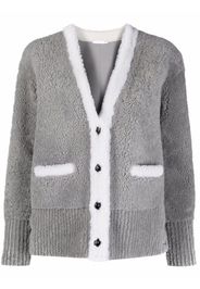 Thom Browne Cardigan mit V-Ausschnitt - Grau