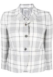 Thom Browne Cropped-Blazer mit Karomuster - Grau