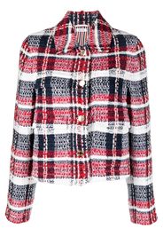 Thom Browne Einreihige Tweed-Jacke - Rot