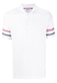 Thom Browne Poloshirt mit RWB-Streifen - Weiß