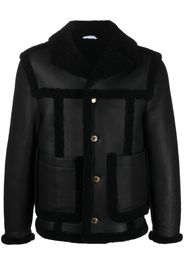 Thom Browne Fliegerjacke mit Shearling-Besatz - Blau