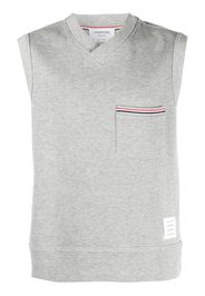 Thom Browne RWB-stripe cotton vest - Grau