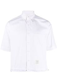 Thom Browne drawstring short-sleeved shirt - Weiß