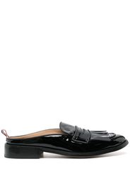 Thom Browne patent mule loafers - Schwarz