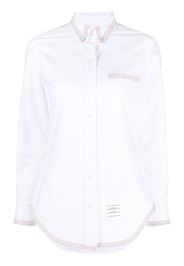 Thom Browne RWB trim Oxford shirt - Weiß