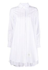 Thom Browne striped pleat-detail shirtdress - Weiß