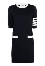 Thom Browne Hector-embroidery knitted minidress - Blau