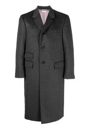 Thom Browne grosgrain-tab cashmere coat - Grau