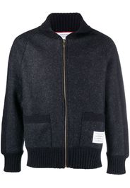 Thom Browne Cardigan mit Logo-Patch - Blau