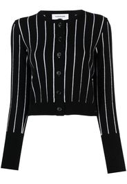 Thom Browne Cropped-Cardigan mit Nadelstreifen - Schwarz