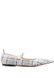 Thom Browne Tweed-Ballerinas - Grau