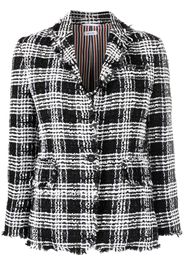 Thom Browne Tweed-Jacke mit Check - Schwarz