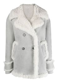 Thom Browne Cabanjacke aus Shearling - Grau