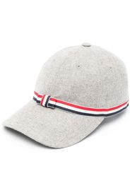 Thom Browne Baseballkappe mit Logo-Streifen - Grau