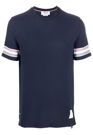 Thom Browne tri-colour striped knit T-shirt - Blau