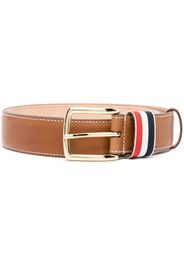 Thom Browne RWB-stripe leather belt - Braun