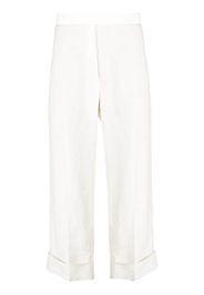 Thom Browne Leinenhose mit Umschlag - Nude