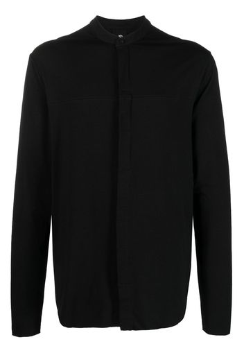 Thom Krom slim-cut band-collar shirt - Schwarz