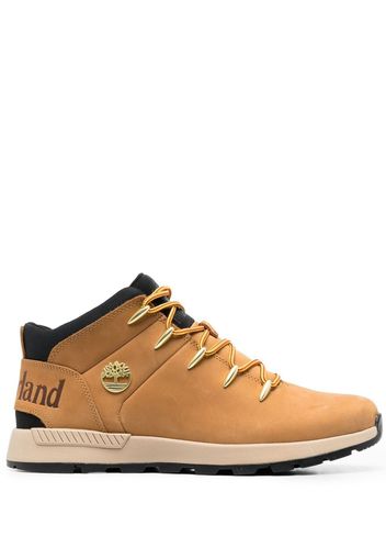 TIMBERLAND Sprint Trekker debossed-logo lace-up ankle boots - Nude