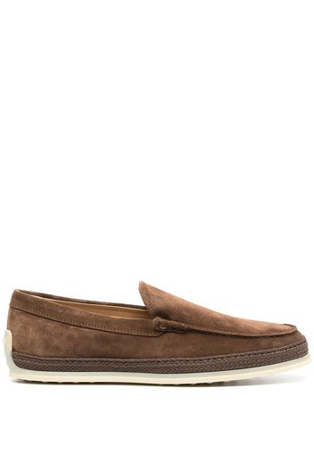 Tod's Loafer mit Espadrille-Detail - Braun