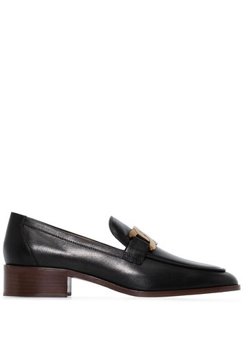 Tod's chain-link detail loafers - Schwarz