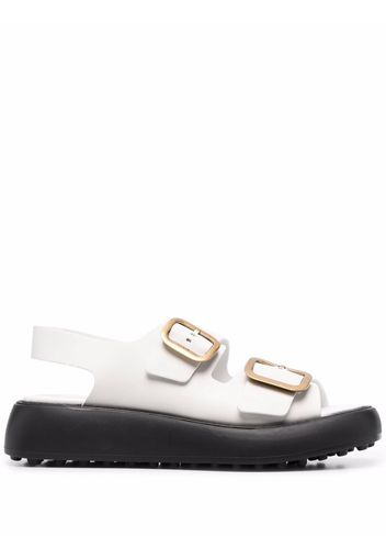 Tod's buckled leather sandals - Weiß