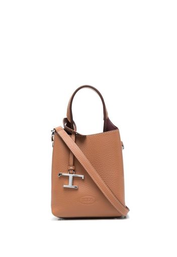 Tod's logo-plaque tote bag - Braun