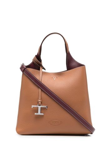 Tod's Handtasche mit T-Schild - Braun