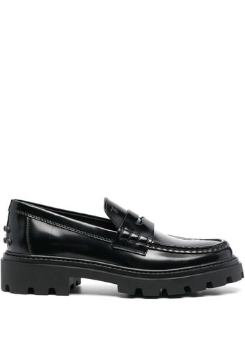 Tod's penny-slot leather loafers - Schwarz