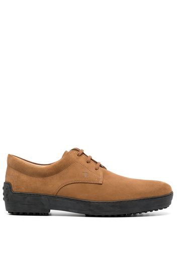 Tod's suede lace-up shoes - Braun