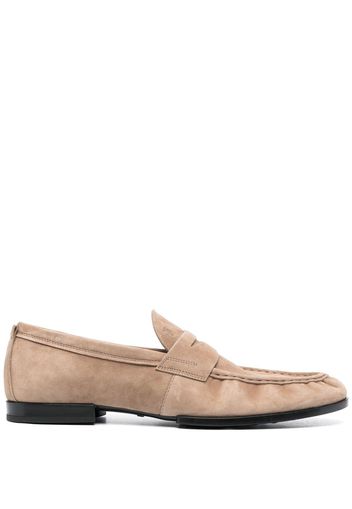 Tod's embossed-logo detail loafers - Nude