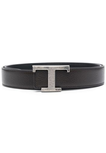 Tod's logo-buckle leather belt - Braun