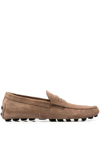 Tod's City Gommino suede shoes - Braun